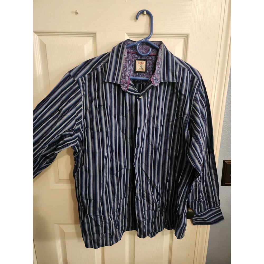 J. Garcia Cotton Button Down Long‎ Sleeve Shirt Men Size XL